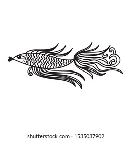 Beautiful pattern fish. Vector illustration