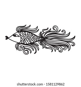 Beautiful pattern fish. Vector illustration