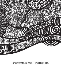 Beautiful pattern floral background. Vector illustration