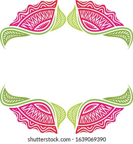 Beautiful pattern floral frame. Vector illustration