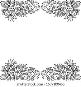 Beautiful pattern floral frame. Vector illustration