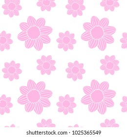A beautiful pattern with a flower drawing by hand. A simple pattern for the design of envelopes, paper, background for the site and more.