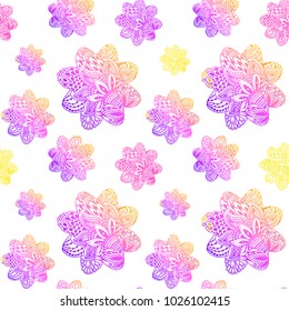 A beautiful pattern with a flower drawing by hand. Doodle flower. A simple pattern for the design of envelopes, paper, background for the site and more.