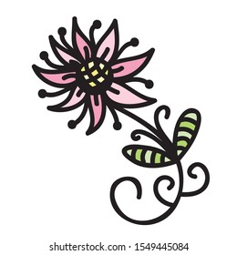 Beautiful pattern flower. Vector illustration