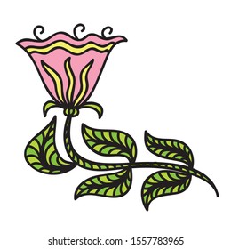 Beautiful pattern flower. Vector illustration