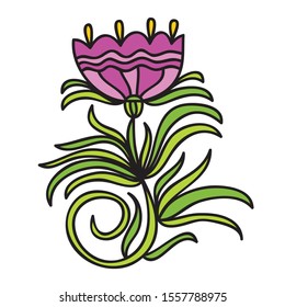 Beautiful pattern flower. Vector illustration