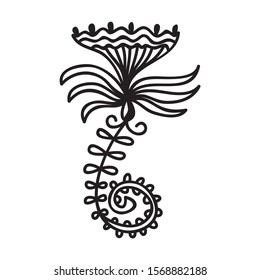 Beautiful pattern flower. Vector illustration