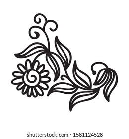 Beautiful pattern flower. Vector illustration