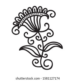 Beautiful pattern flower. Vector illustration