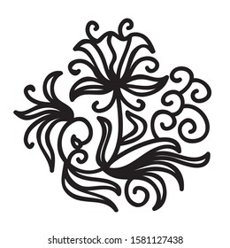 Beautiful pattern flower. Vector illustration