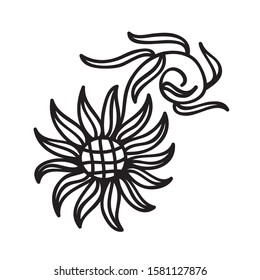 Beautiful pattern flower. Vector illustration