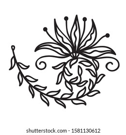 Beautiful pattern flower. Vector illustration