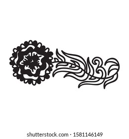 Beautiful pattern flower. Vector illustration
