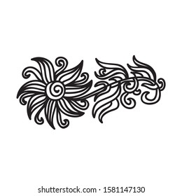 Beautiful pattern flower. Vector illustration