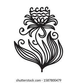 Beautiful pattern flower. Vector illustration