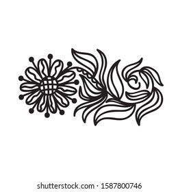 Beautiful pattern flower. Vector illustration
