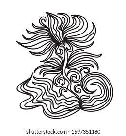 Beautiful pattern flower. Vector illustration