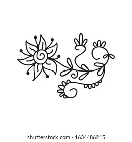 Beautiful pattern flower. Vector illustration