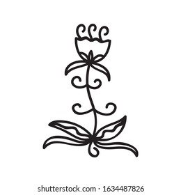 Beautiful pattern flower. Vector illustration