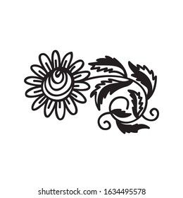 Beautiful pattern flower. Vector illustration