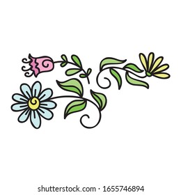 Beautiful pattern flower. Vector illustration