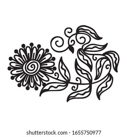 Beautiful pattern flower. Vector illustration