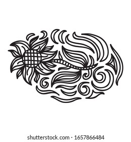 Beautiful pattern flower. Vector illustration