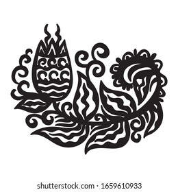 Beautiful pattern flower. Vector illustration