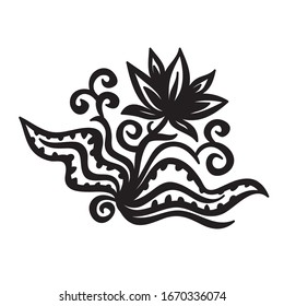 Beautiful pattern flower. Vector illustration