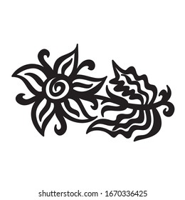 Schöne Musterblume. Vektorillustration