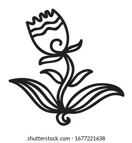 Schöne Musterblume. Vektorillustration
