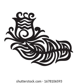 Beautiful pattern flower. Vector illustration