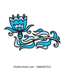 Beautiful pattern flower. Vector illustration