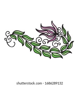 Beautiful pattern flower. Vector illustration