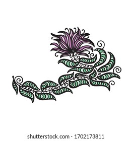 Beautiful pattern flower. Vector illustration