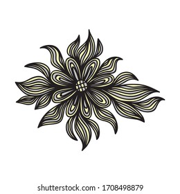 Beautiful pattern flower. Vector illustration