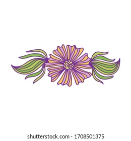Beautiful pattern flower. Vector illustration
