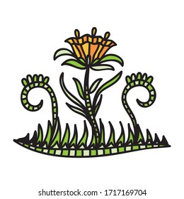 Beautiful pattern flower. Vector illustration