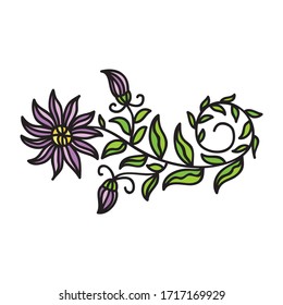 Beautiful pattern flower. Vector illustration