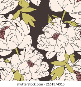 Beautiful pattern with flowers and leaf.Floral vector illustration. 
