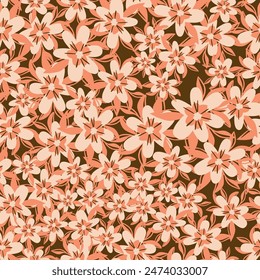 Beautiful pattern with flowers and leaf.Floral vector illustration.