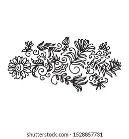 Beautiful pattern flowers. Vector illustration