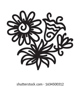 Beautiful pattern flowers. Vector illustration