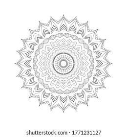 Beautiful pattern in the form of a mandala. Design Coloring book page antistress. Vector illustration mandala for mehndi,tattoo, decor, henna, postcard, cover. Mehndi style.