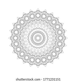 Beautiful pattern in the form of a mandala. Design Coloring book page antistress. Vector illustration mandala for mehndi,tattoo, decor, henna, postcard, cover. Mehndi style.