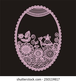 Beautiful pattern frame with flowers vector illustration
