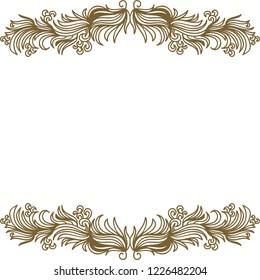 Beautiful pattern frame. Vector illustration