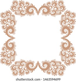 Beautiful pattern frame. Vector illustration