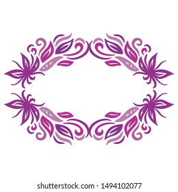 Beautiful pattern frame. Vector illustration