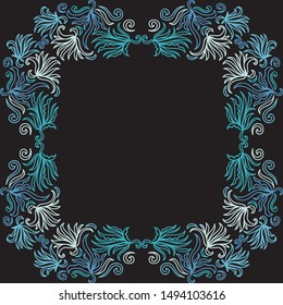 Beautiful pattern frame. Vector illustration